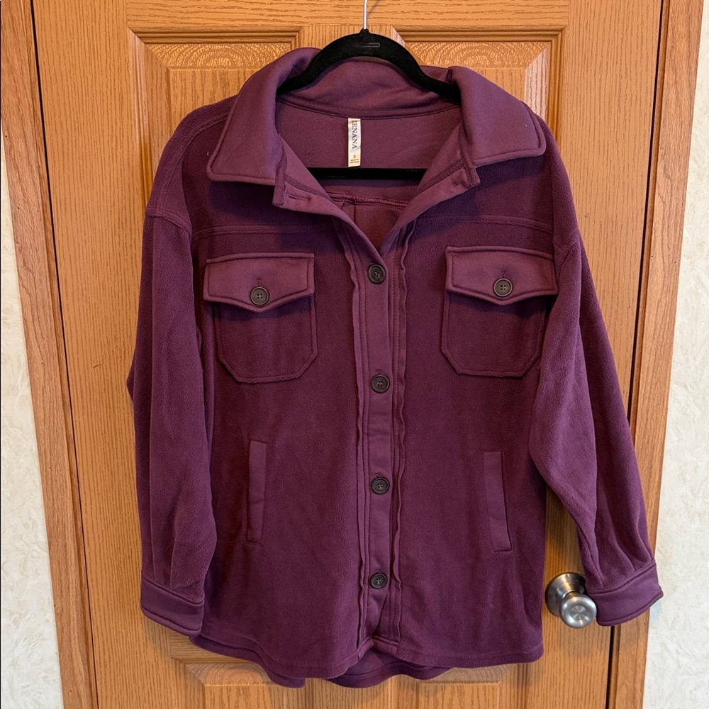 Zenana Outfitters Deep Purple Schacket